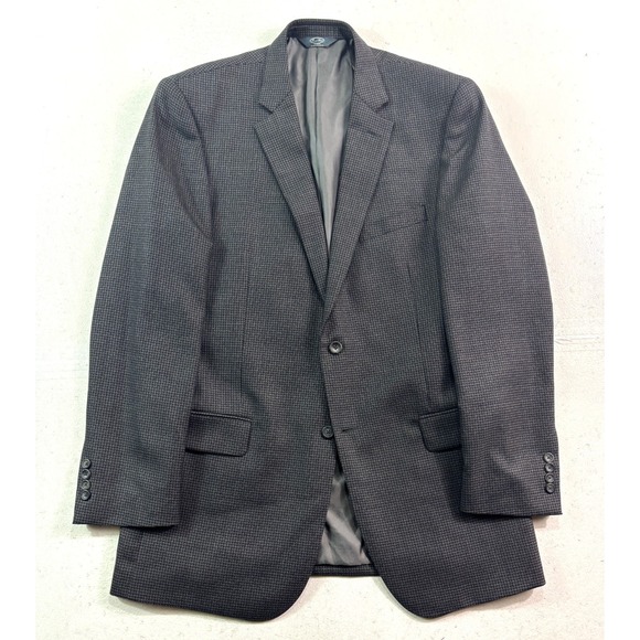 Pronto Uomo Other - Pronto Uomo 46XL 46L Gray Black Nailhead Blazer Jacket‎ Sport Suit Coat Wool